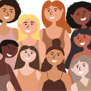 Grupo de mujeres - dibujo